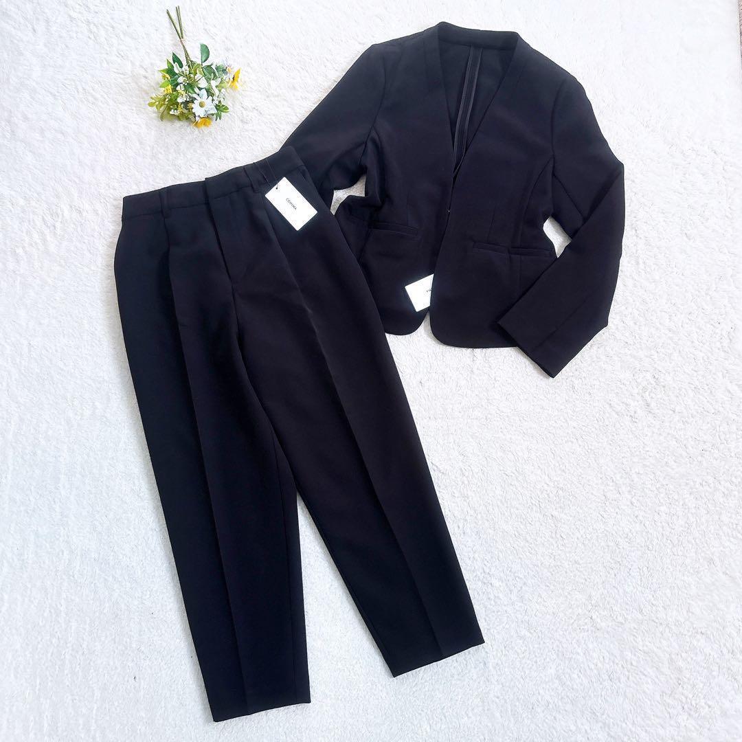 《新品》COHINA ダブルクロスウォッシャブル セットアップ パンツスーツ 黒