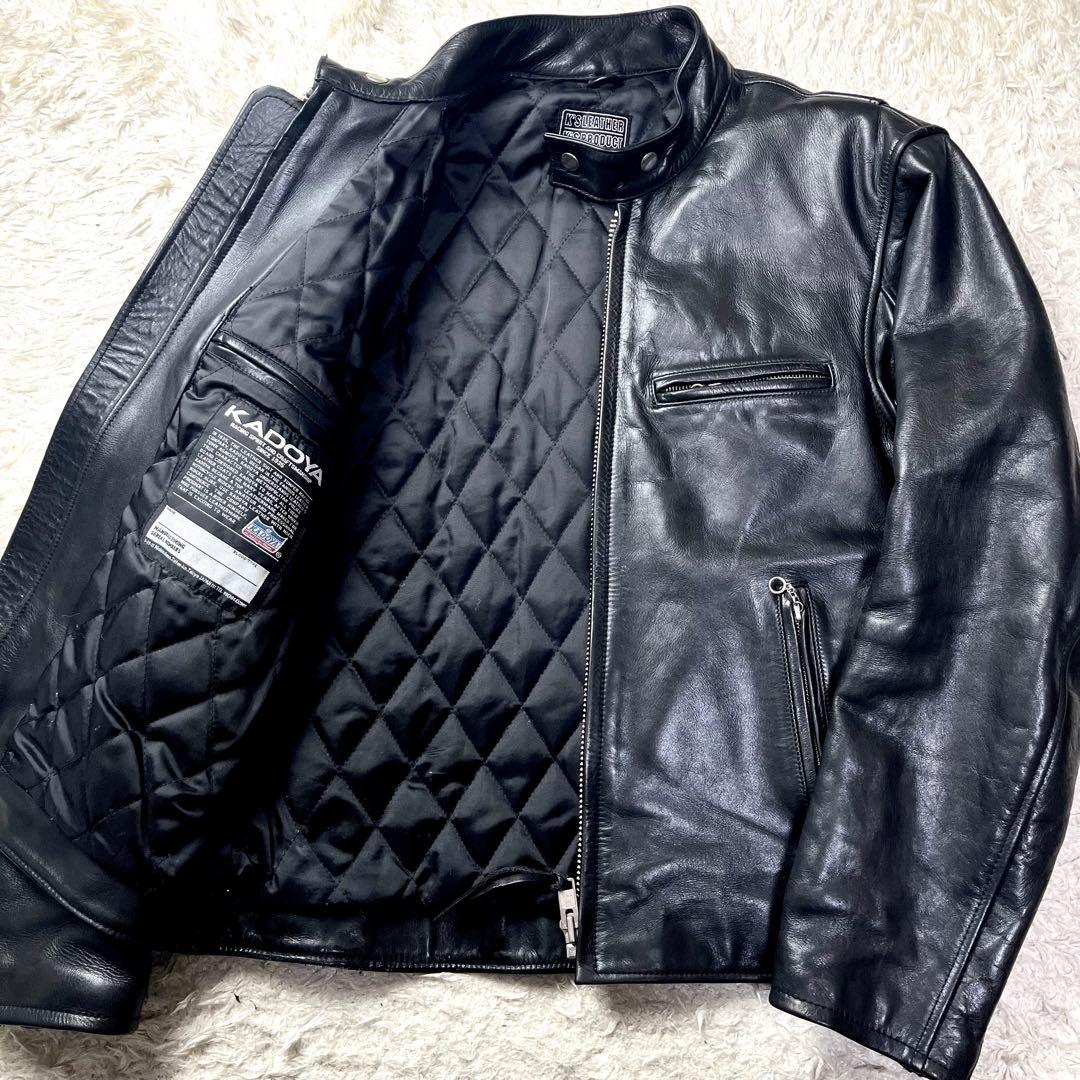 極美品/3Lサイズ✨カドヤ シングルライダース レザージャケット ブラック カドヤ（KADOYA） KADOYA EURUS 3L・4Lサイズ カドヤ公式ショップ