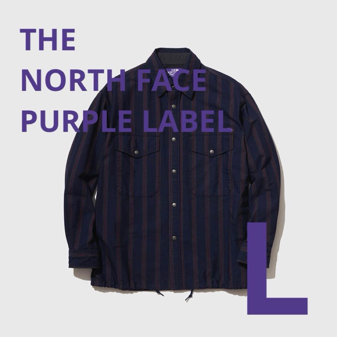 THE NORTH FACE PURPLE LABEL ストライプ シャツ Ꮮ