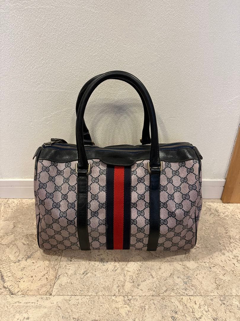 GUCCI GGキャンバス ボストンバッグ　鑑定済