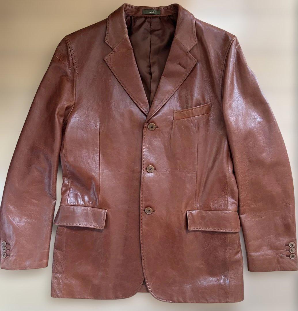 A.A.R Yohji 羊革 ラムレザー テーラード L 茶