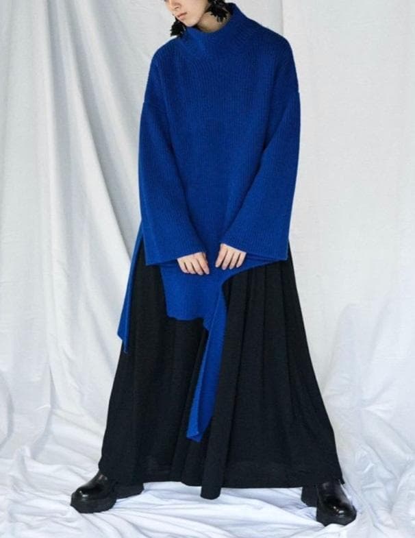 ENFOLD リブアシンメトリー プルオーバー ニット 3万6300円