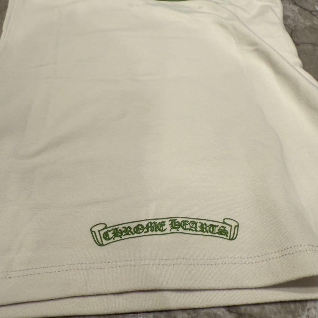 新品】クロムハーツ ローラースケートキャミソール クリーム/グリーン S