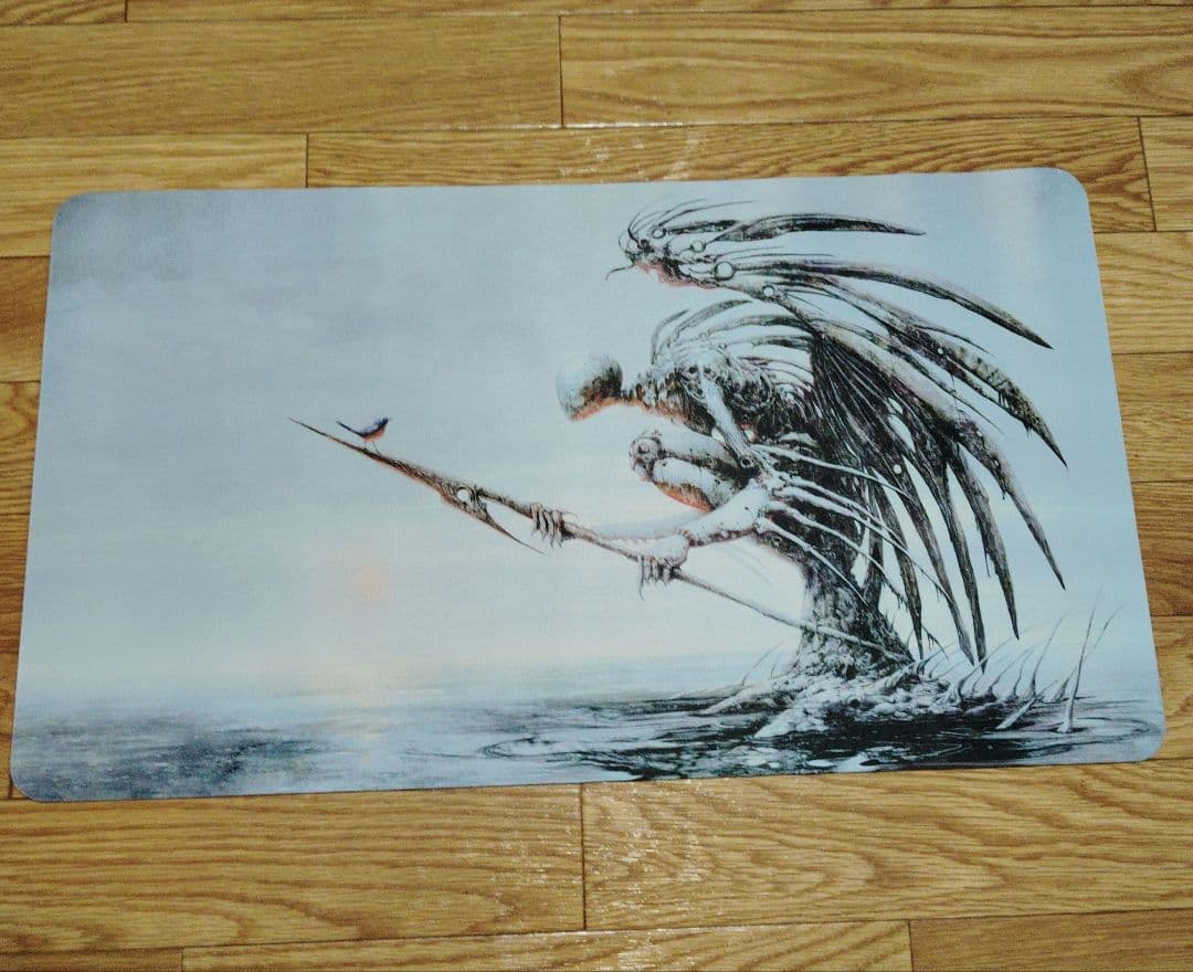 phyrexian angel プレイマット Seb McKinnon サインド Work-in-progress of the Phyrexian-inspired Angel for my