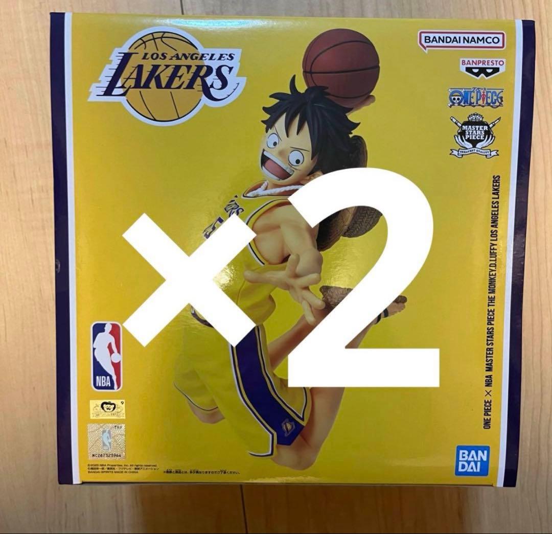 ワンピースベースショップNBAルフィ フィギュア ロサンゼルス・レイカーズ×2