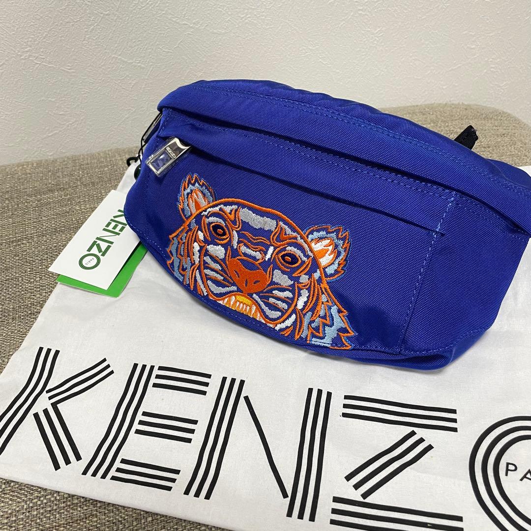 KENZO ボディバッグ 虎刺繍 青 ショルダーバッグ　新品未使用