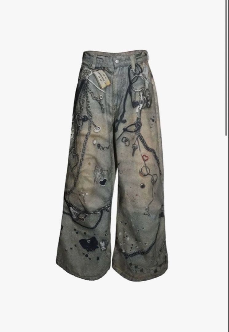 パンツ THE RED THREAD S print denim 1 toys