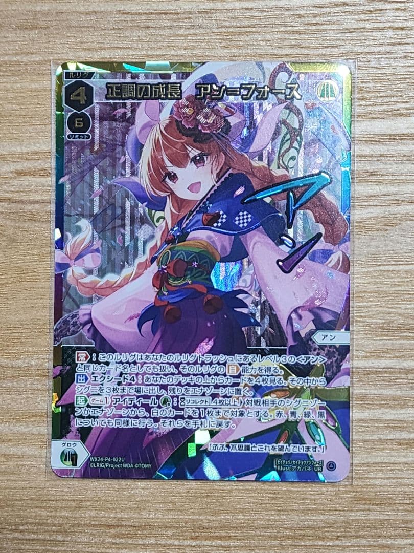 正調の成長 アン=フォース UR