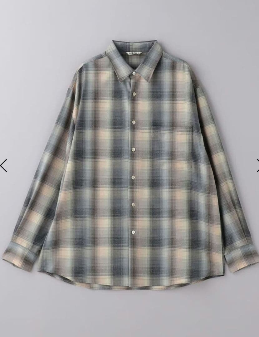 AURALEE SUPER LIGHT WOOL CHECK SHIRTサイズ3