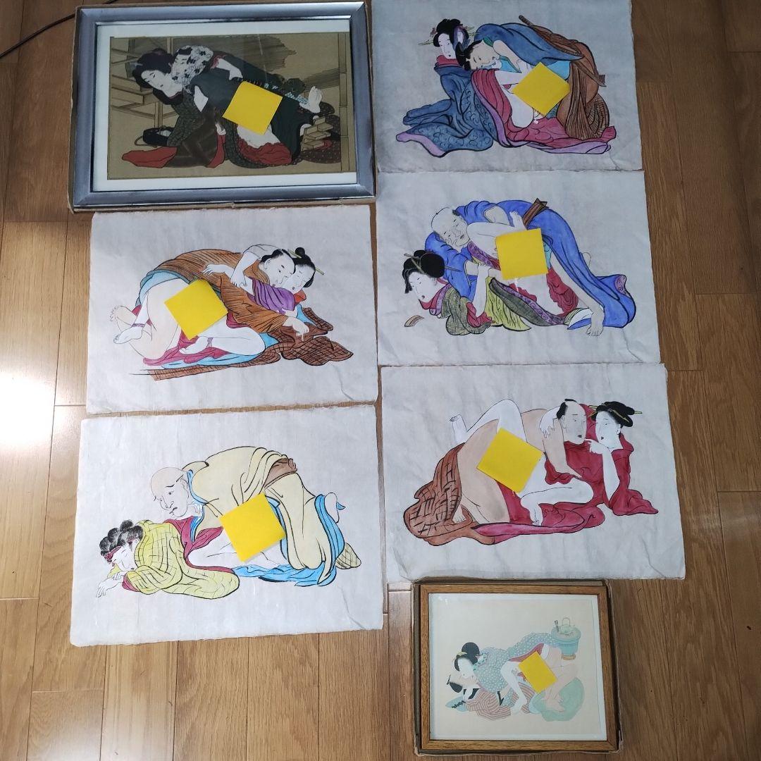 h 浮世絵 春画 艶画 美人画 日本画 人物画 年代物 - メルカリ