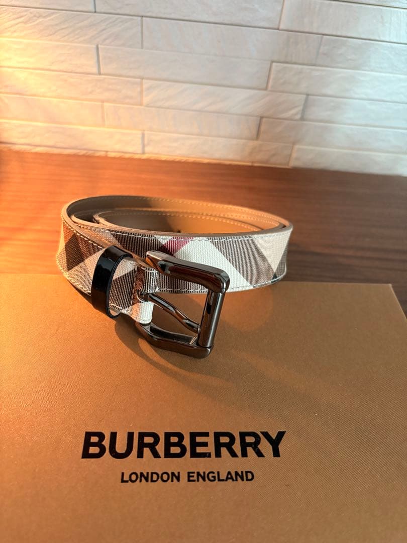 か*た様 バーバリー　ベルト　美品 楽天市場】BURBERRY バーバリー ベルト LB TB BELT 20 NON RV DFC