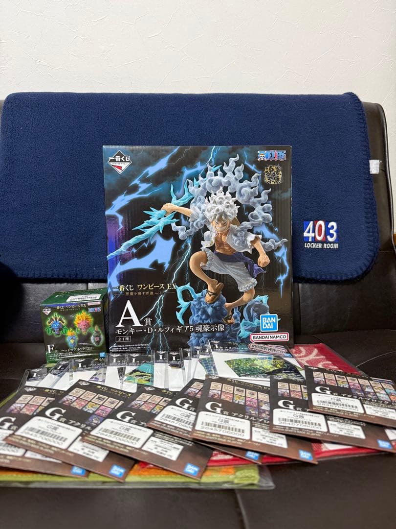 ワンピース A賞 モンキー・D・ルフィ ギア5 悪魔を宿す者達(おまけ付)