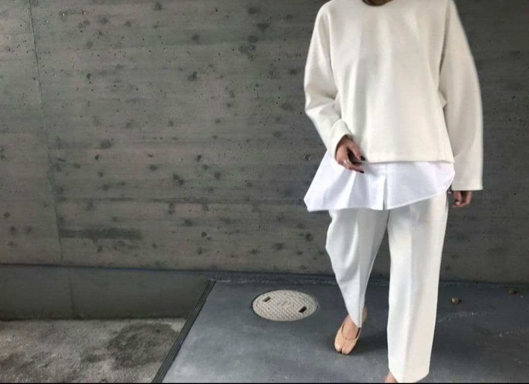 ★1/7までお正月価格！★ENFOLD レイヤードプルオーバー　オフホワイト