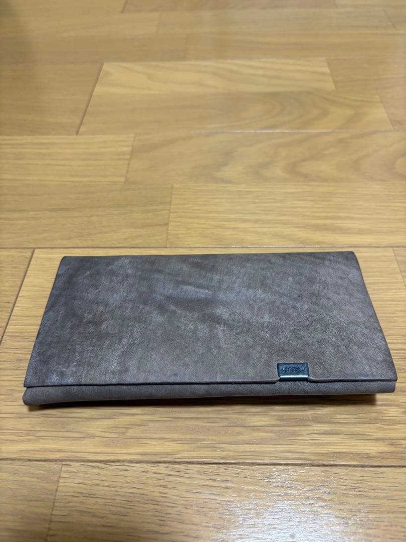未使用品　所作　ロングウォレット　革の水墨画 Smokingrey