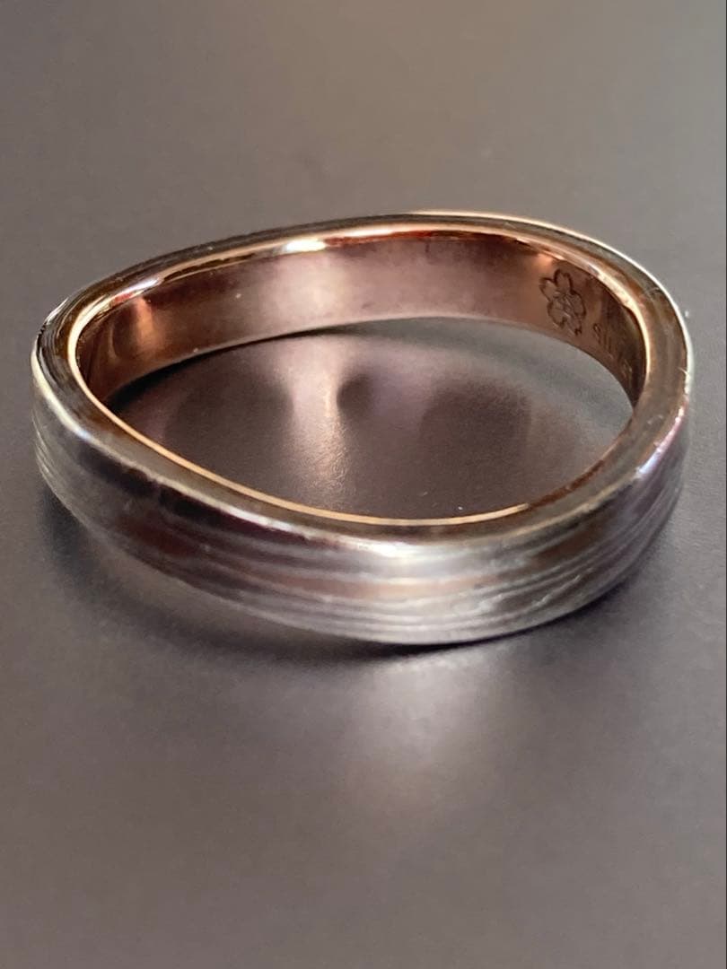 は*認様 【杢目金屋 】K18/SVマリッジリング 結婚指輪 伝統工芸手法