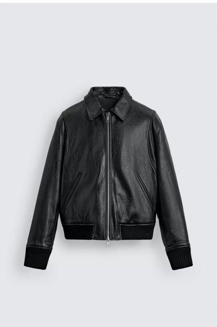 黒レザー ジャケット　ZARA