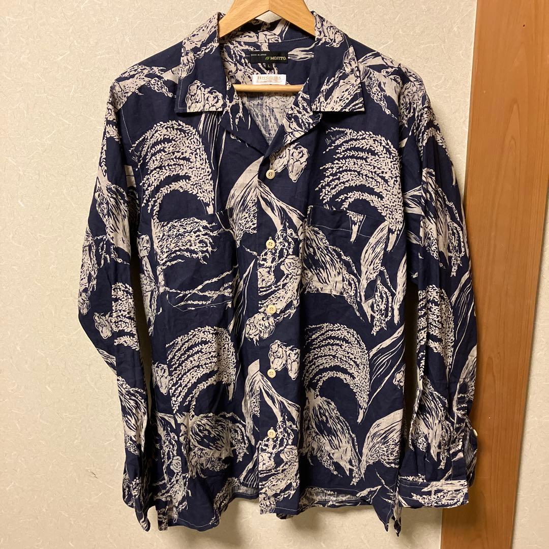 MOJITO アブサンシャツ 10周年記念モデル　ネイビー　L