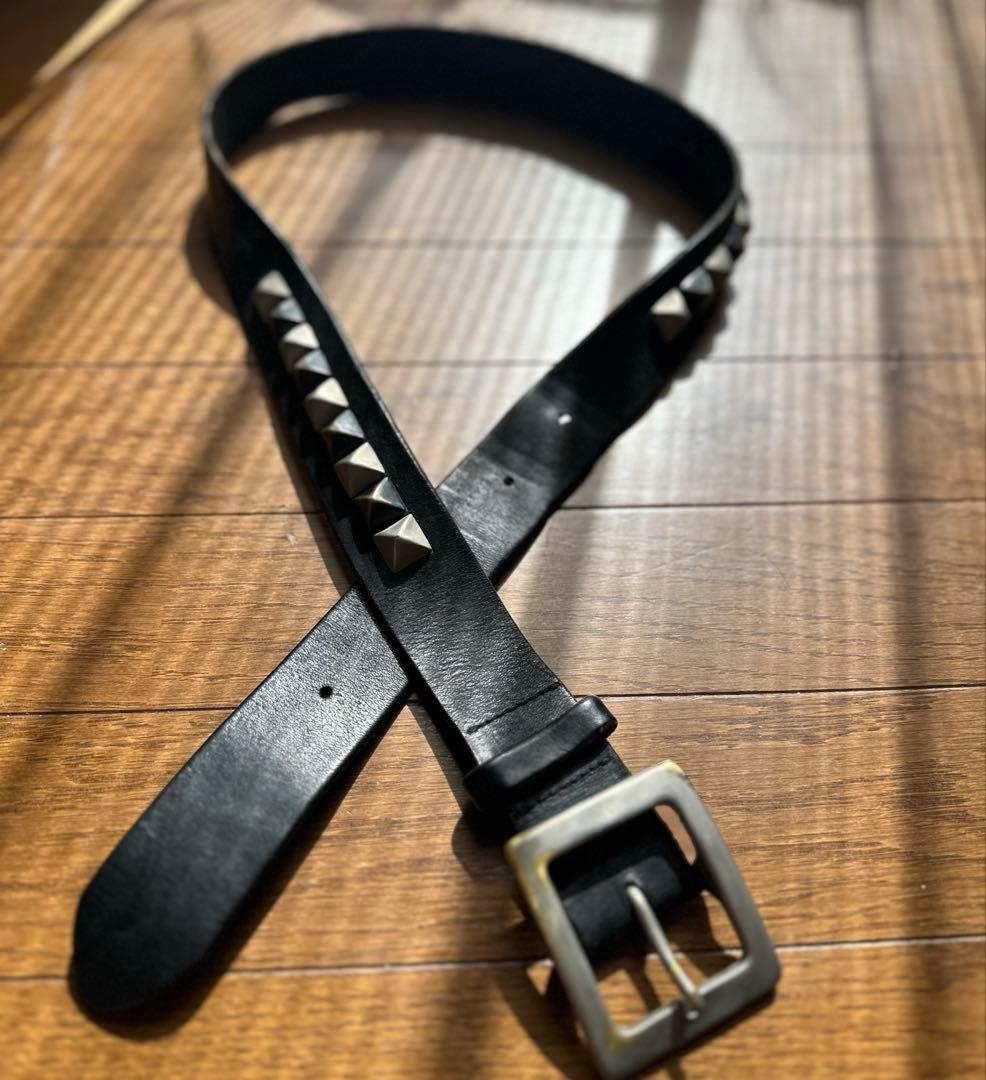 NUMBER (N)INE レザーベルト ピラミッドスタッズ W82-102cm 楽天市場】新作 ベルト メンズ 3連 ピラミッド スタッズベルト 全1色