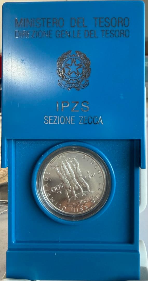 招*@様 1984年 イタリア オリンピック 500リラ銀貨 ケース入り未使用品