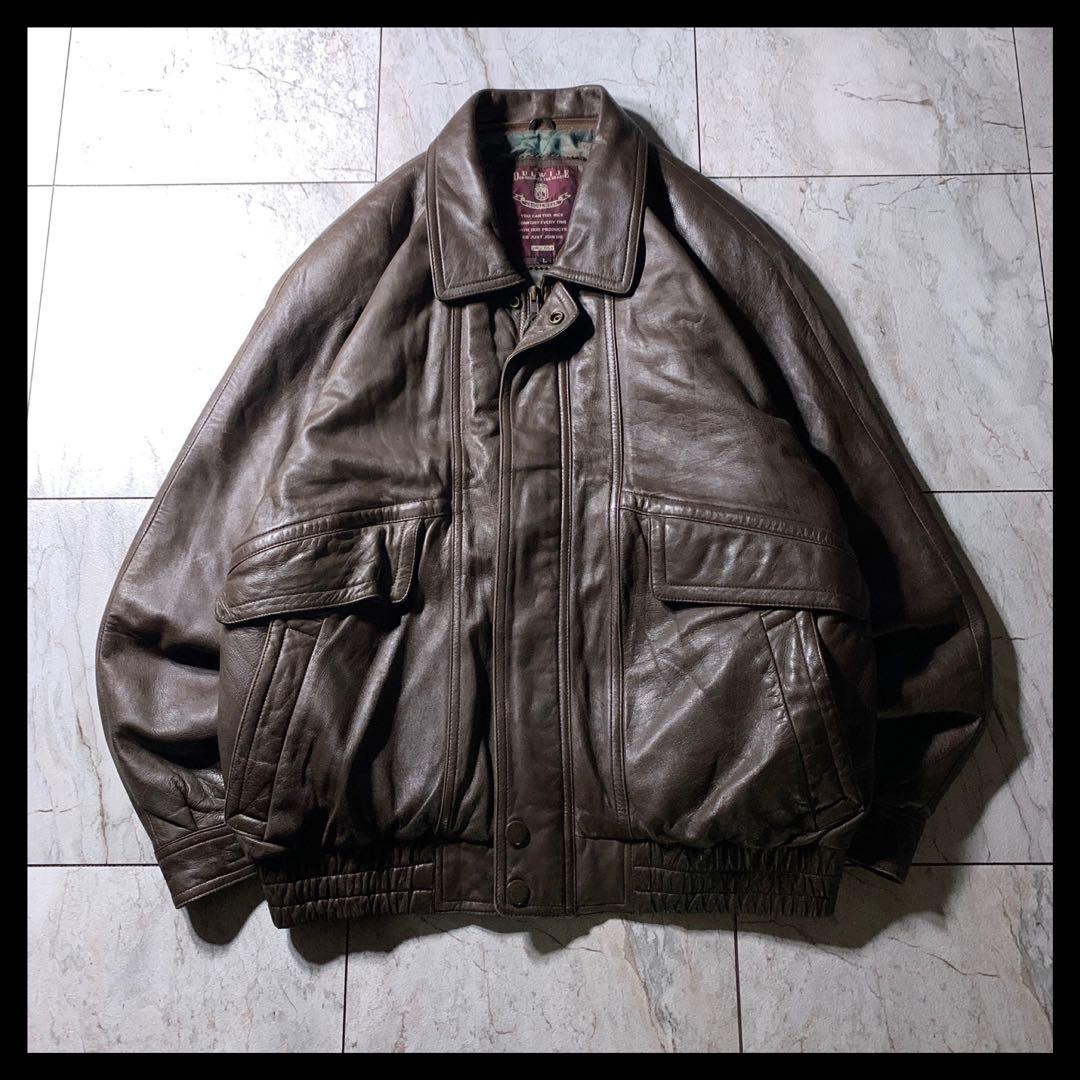 短丈 中綿 ラムレザー A-2 フライトジャケット 茶色 キルティング裏地 L A-2 A2 type フライトジャケット ラムレザー 本革 中綿 ブラウンの通販