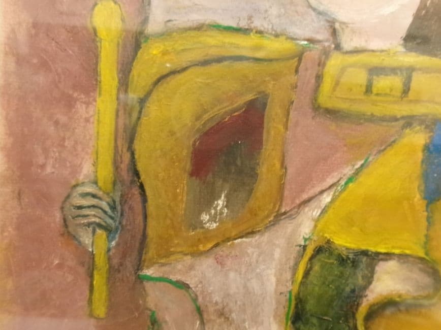 女王陛下の興行師たちより 」TMサインあり、女性像 油彩 F4 額装