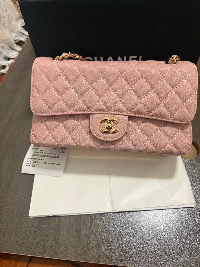 ピンク レザー ショルダーバッグ