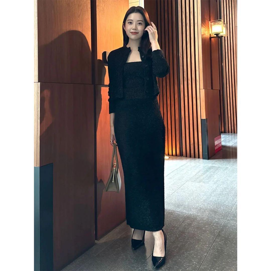 l*e様 アニュアンス ラメニットタイトスカート