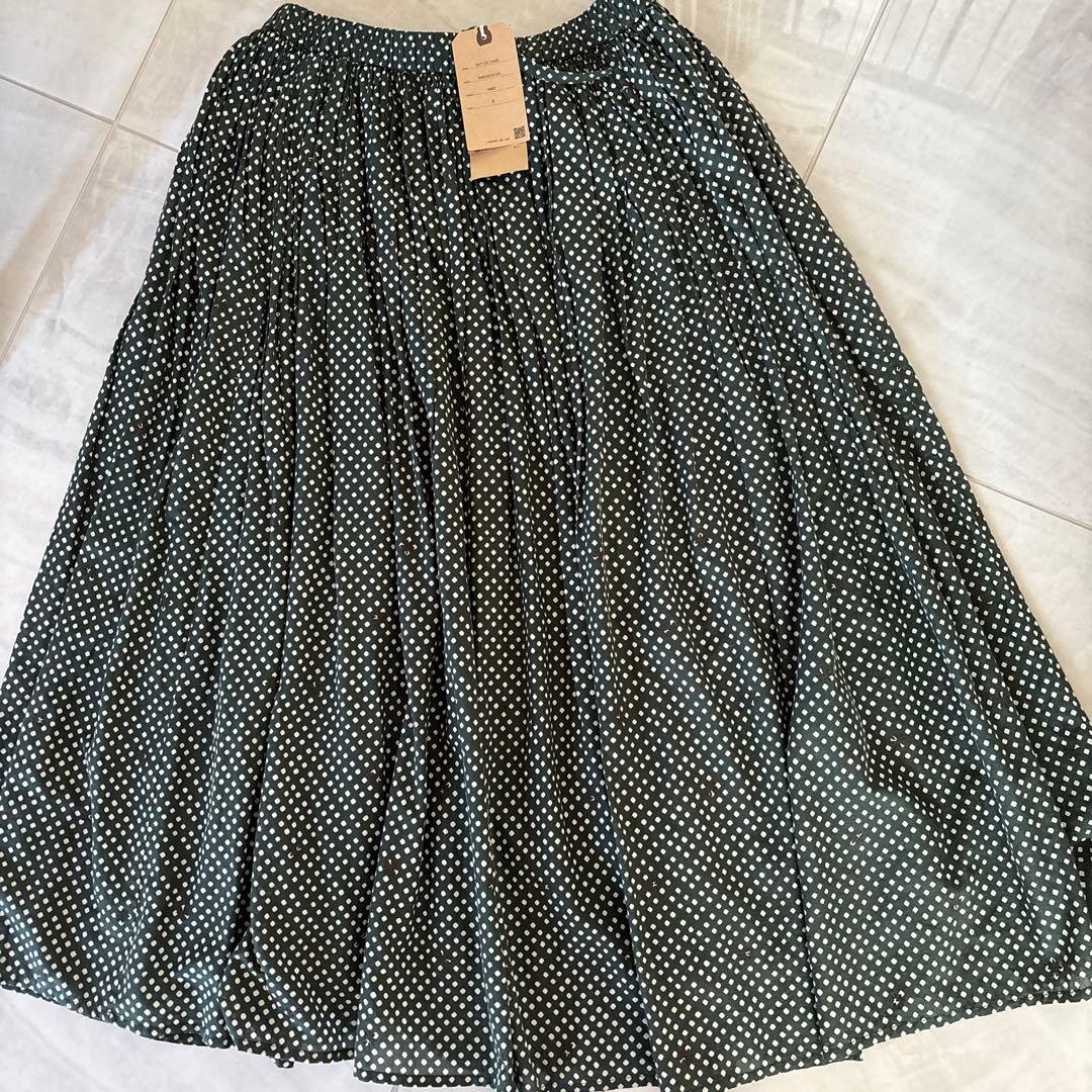 (新品)タグ付き　メゾンドソイル　ロングスカート　フレンチブリュ