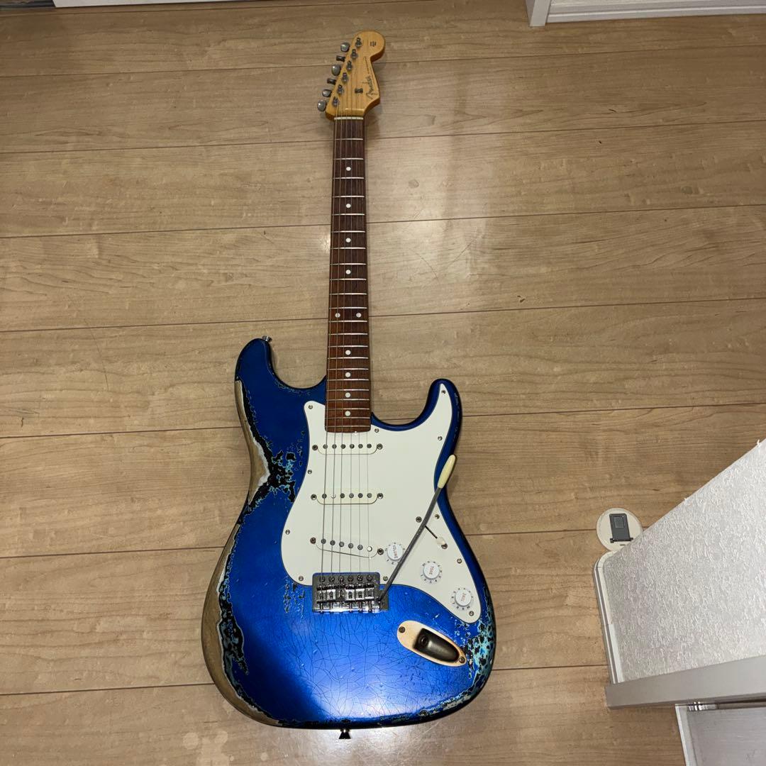 レア！Fender Japan st62-QT ストラトキャスターカスタム品 Fender Japan ST62-QT Quilted Top Stratocaster Guitar Blue Sunburst
