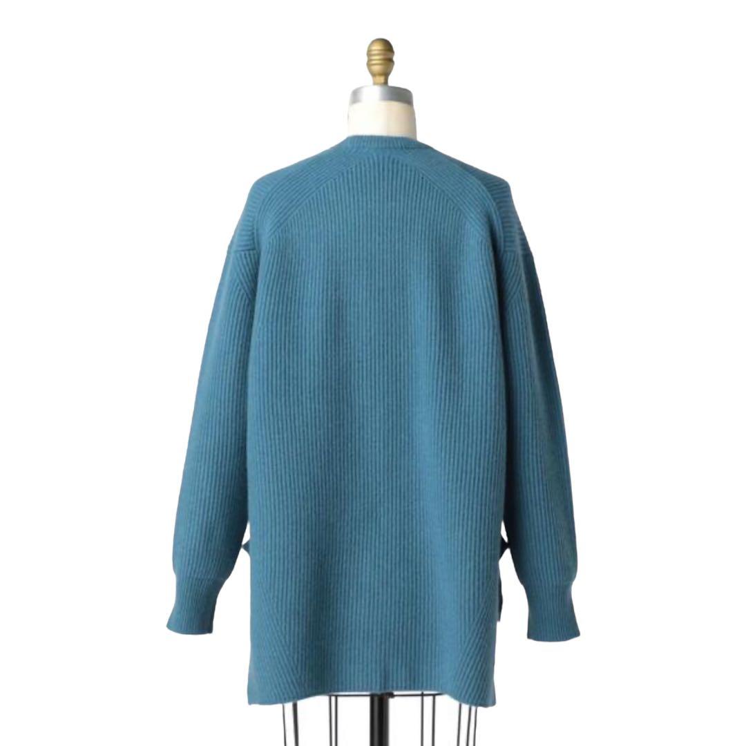 美品❤️カシミヤ混＊Drawerドゥロワー 9G畦編み クルーネックニット S