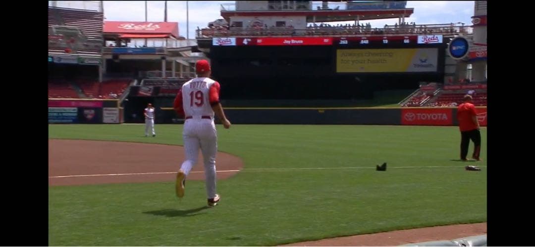 Joey Votto 2016年ゲーム実使用ホームパンツ 7回裏にホームラン