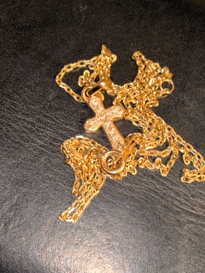 qapj8sm スムースクロス ネックレス ゴールド K10