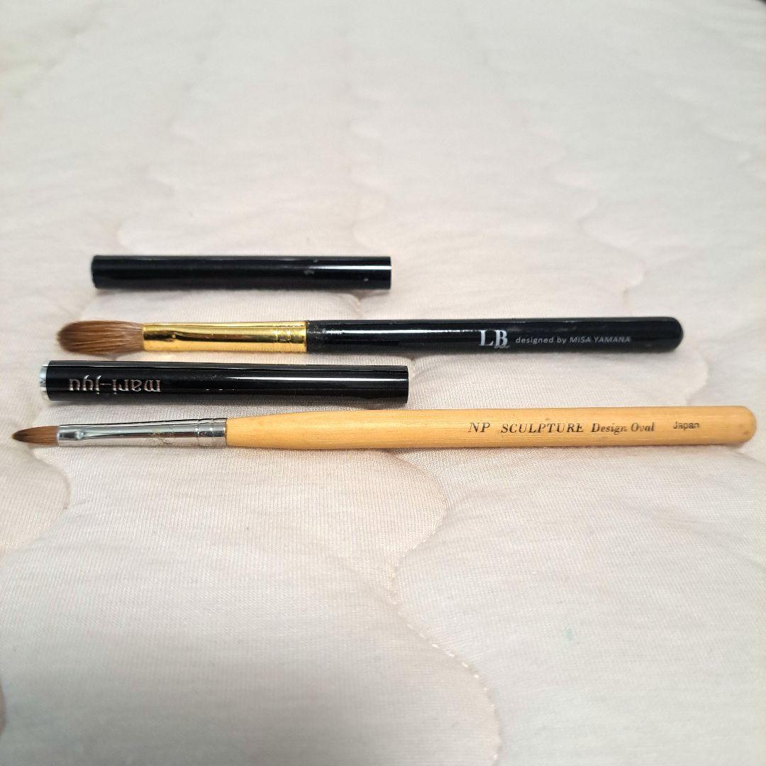 ネイルスカルプチュアブラシ2本セット(キャップ付き)