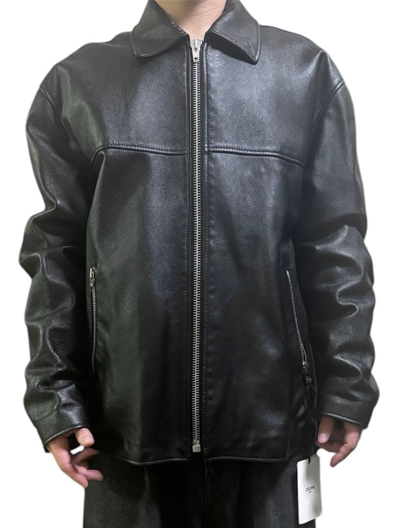 美品】CELINE ポリスマン レザージャケット／サイズ54／付属品完備