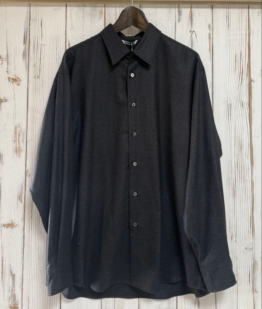 AURALEE SUPER LIGHT WOOL SHIRT/ウールシャツ
