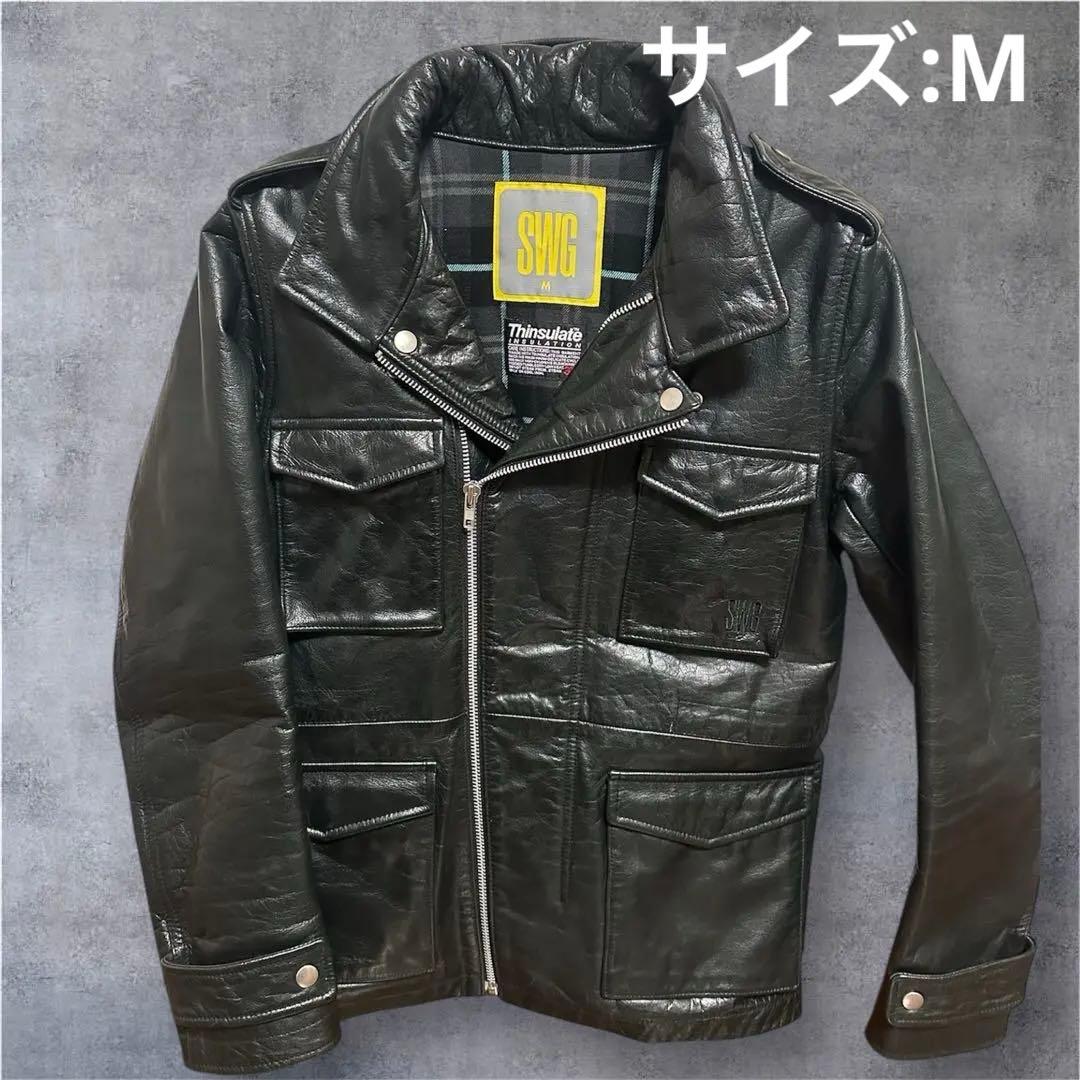 Swagger M-65 レザーライダースジャケット M