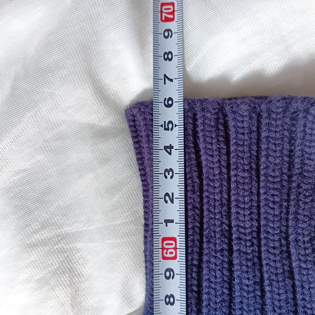 希少・手編み】90s ポロ ラルフローレン 星条旗 コットン ニット L 紺