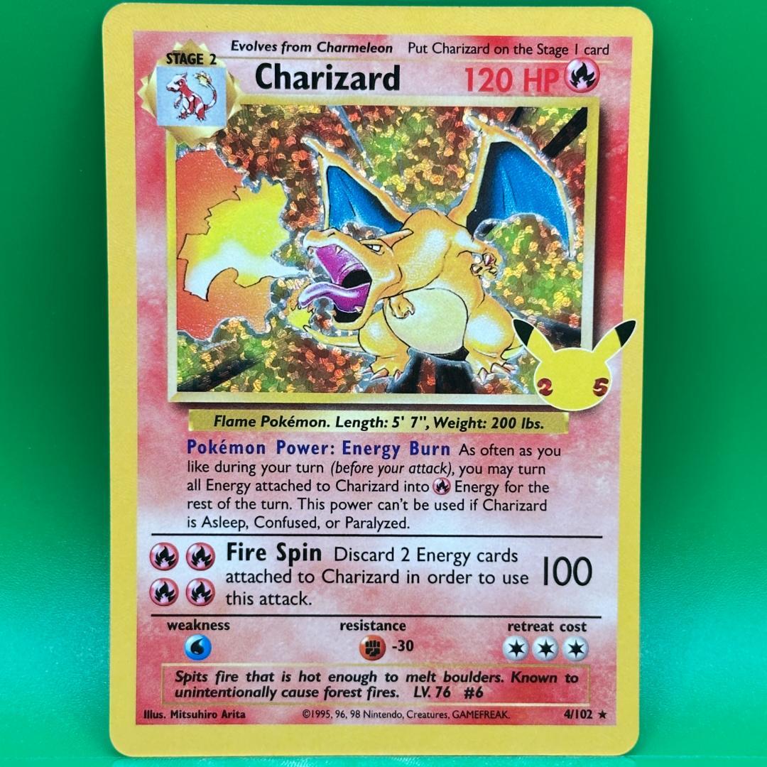 ポケモンカード 海外 リザードン 25th 25周年 プロモ 英語 英語版）ポケモンカード リザードン メタルカード 25周年記念｜Yahoo