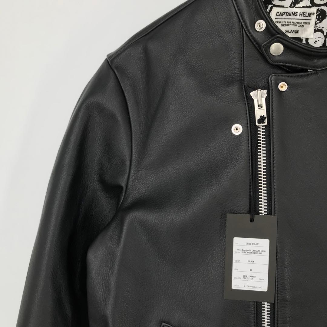 キャプテンズヘルム ライダースジャケット XL 牛革 レザー - メルカリ
