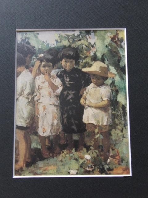 桜井悦、【朝】、希少な額装用画集より、新品額装付、状態良好