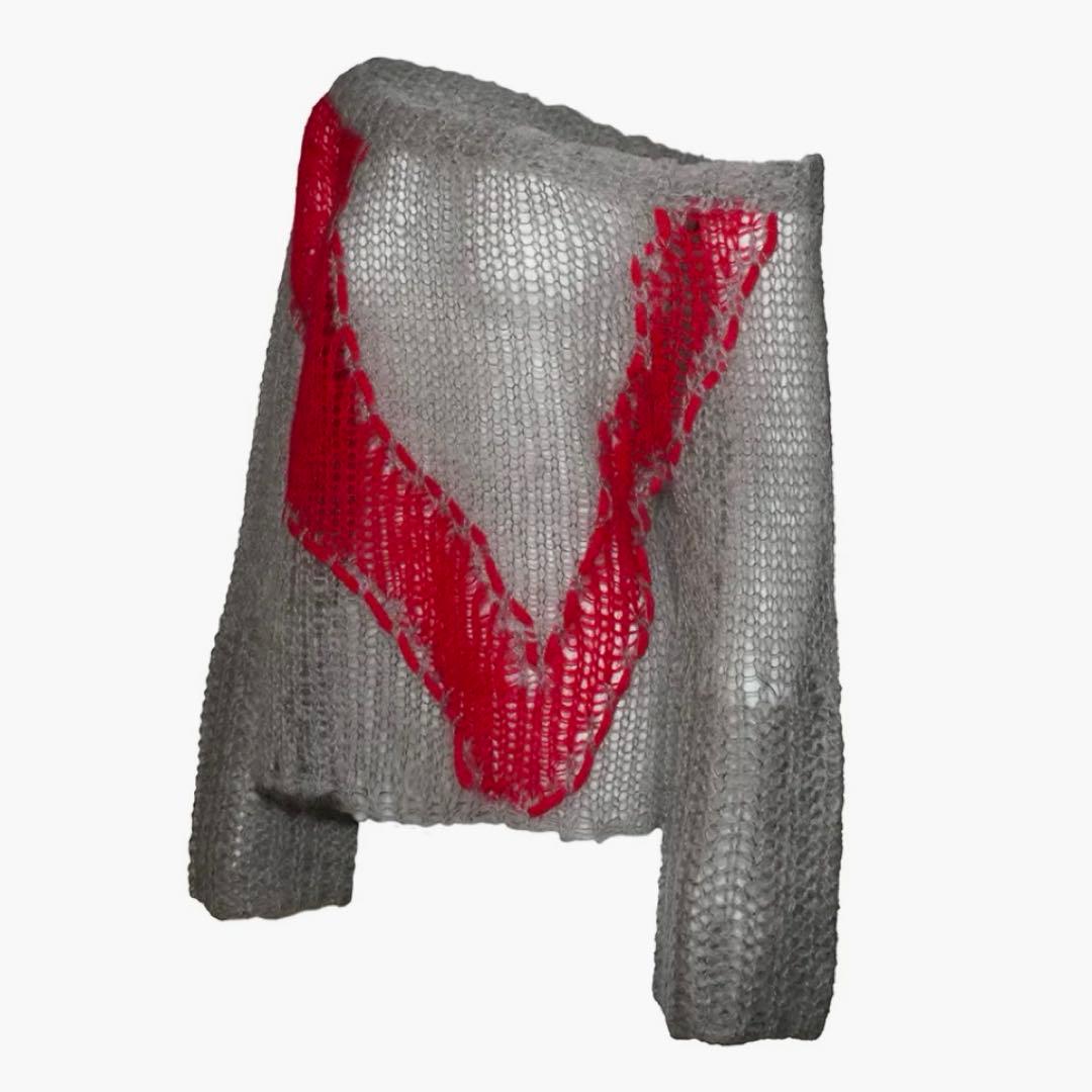 ノルウェー製 GRAY THEREDTHREAD S BIG SYMBOL KNIT トップス