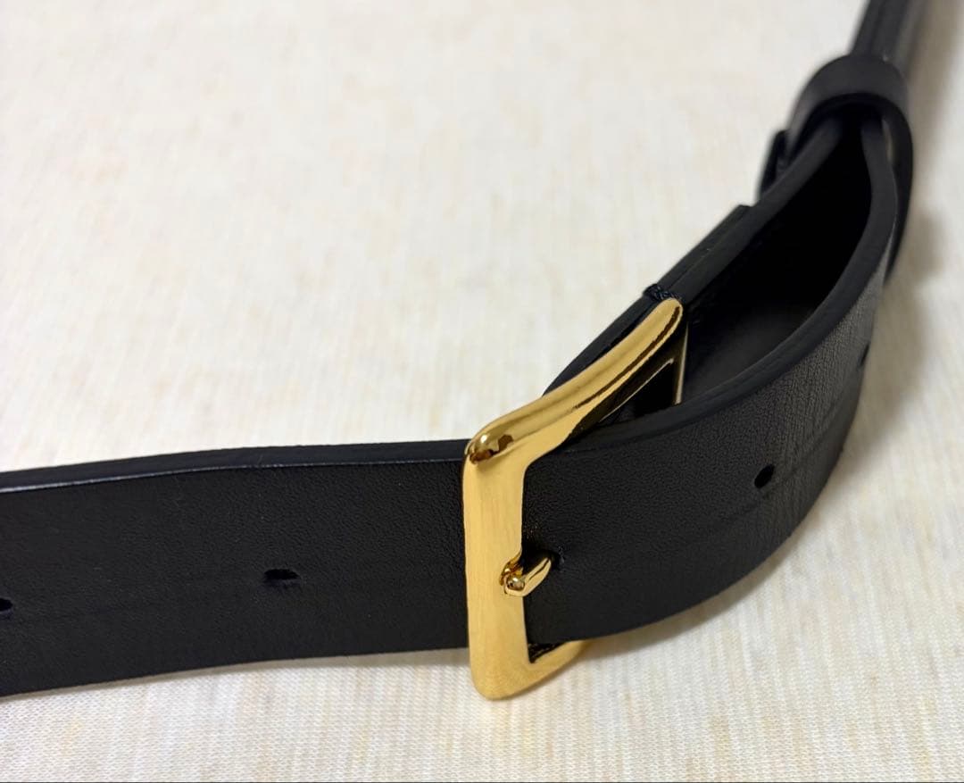 2025aw】オーラリー スクエアバックルベルト ブラック Mサイズ - メルカリ