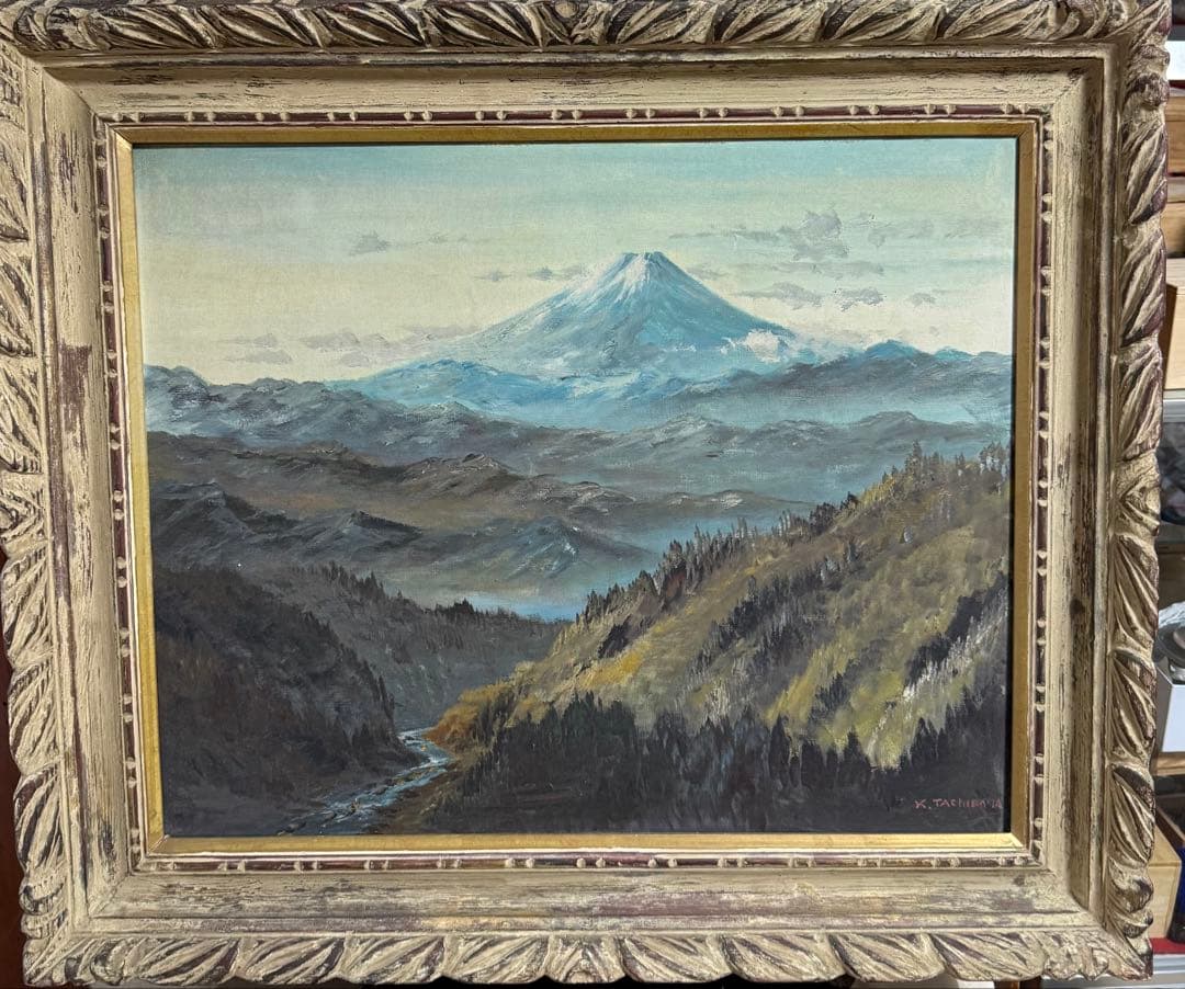 K.TACHIBANA 富士山　油彩画