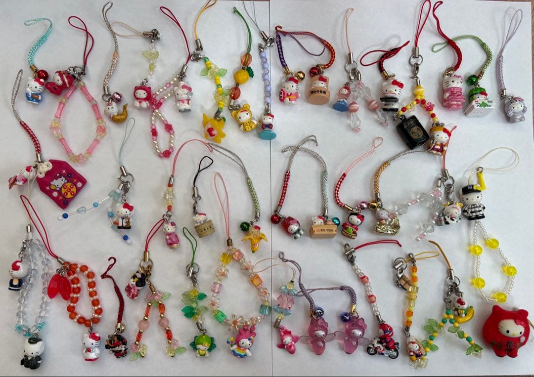 ご当地 キティ ウィングピース 根付け ストラップ チャーム 85点まとめ売り
