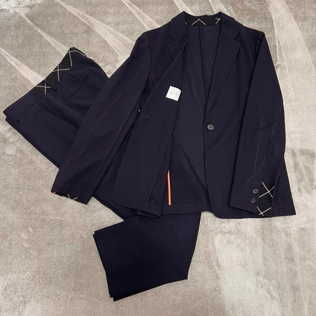 近年モデル Paul Smith パンツスーツ 大きいサイズ ネイビー 夏
