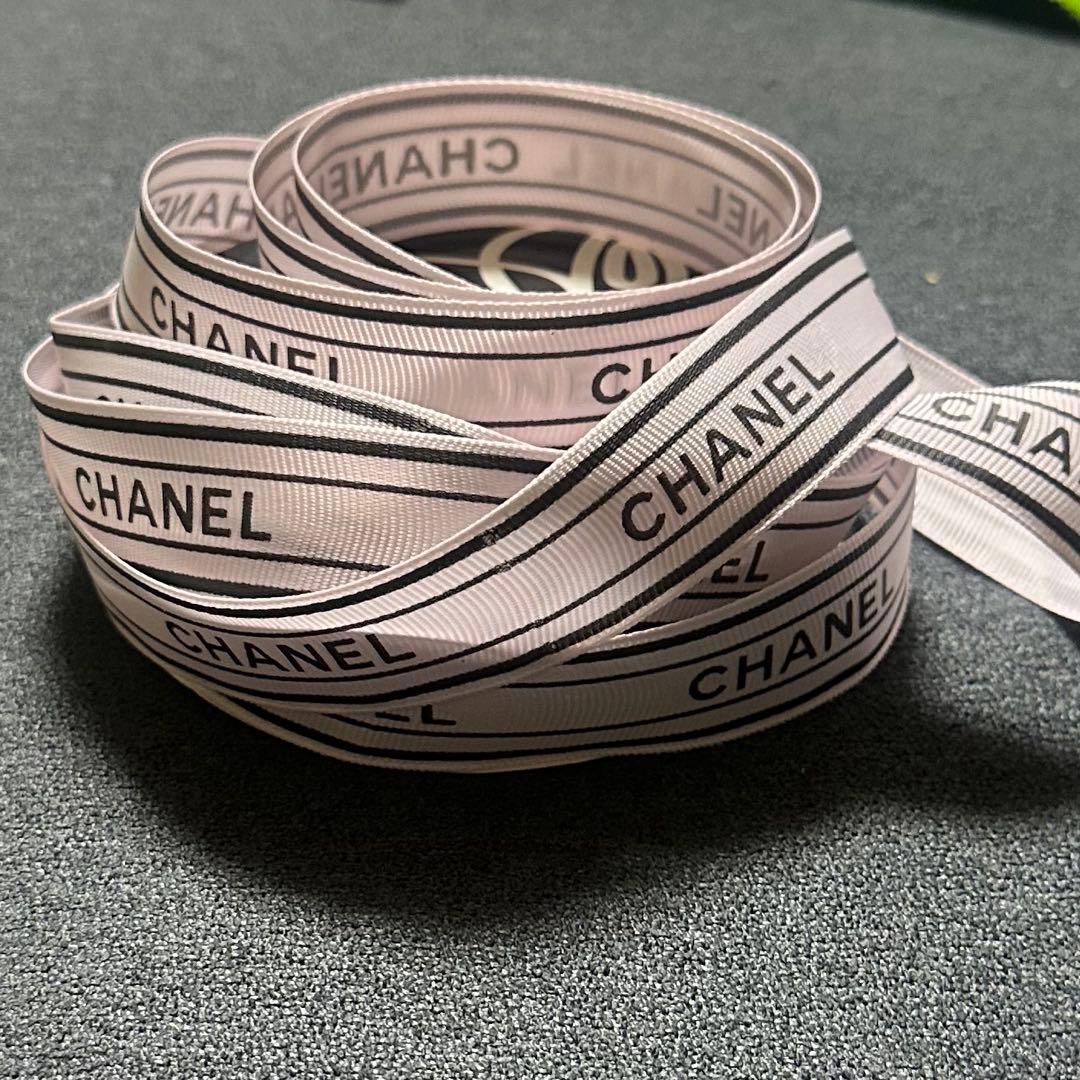 シャネル リボン 非売品 1mラッピングリボン ピンクベージュ レアな