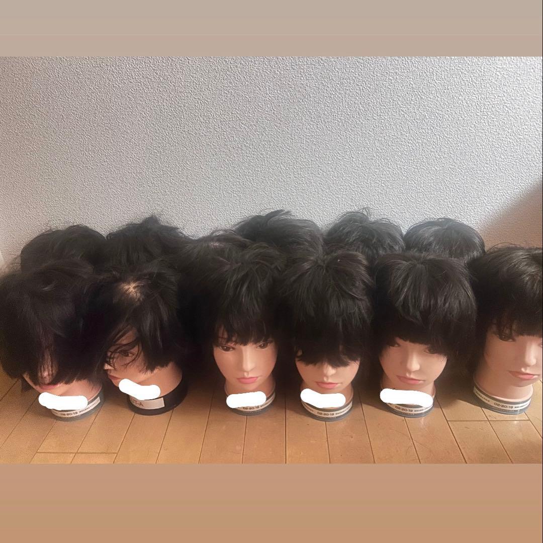 カットウィッグ 国家試験用 7体 美容 練習用 美容師 美容学生 値下げ可