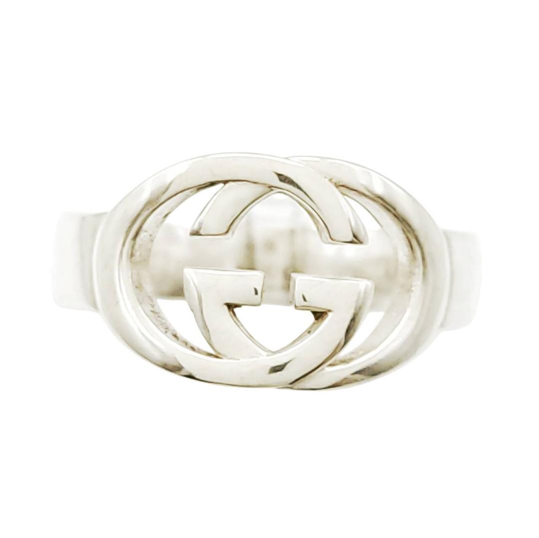 極美品】□グッチ リング16.5（16）インターロッキングGSVGucci指輪