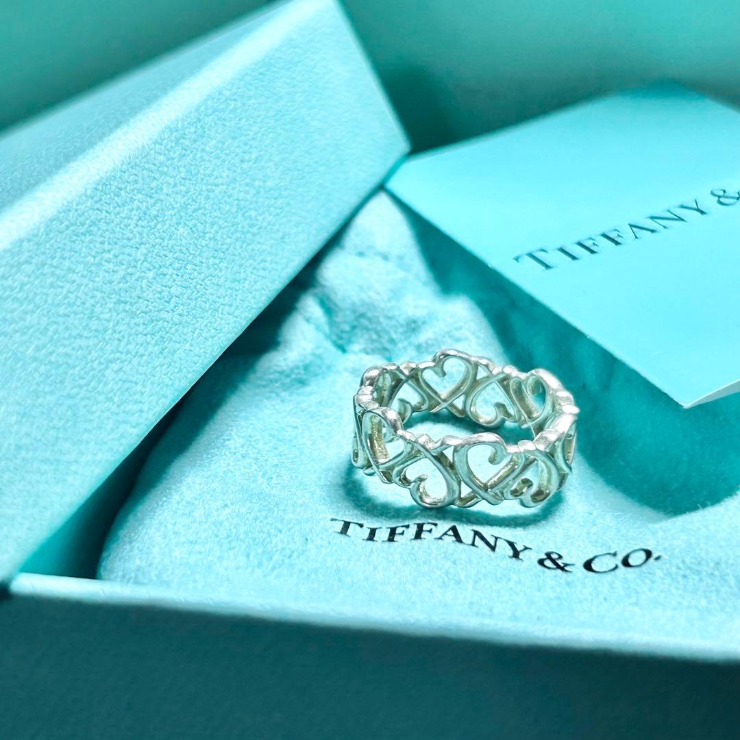 ティファニー　ラビングハートバンドリング　12号　指輪　Tiffany シルバー