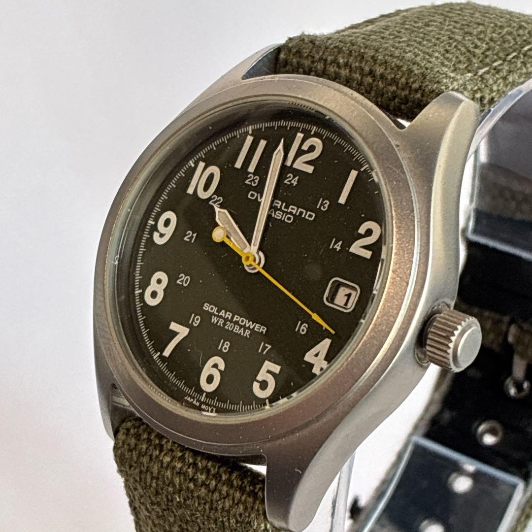 良品 稼働品 CASIO カシオ メンズ 腕時計 ソーラー デイト